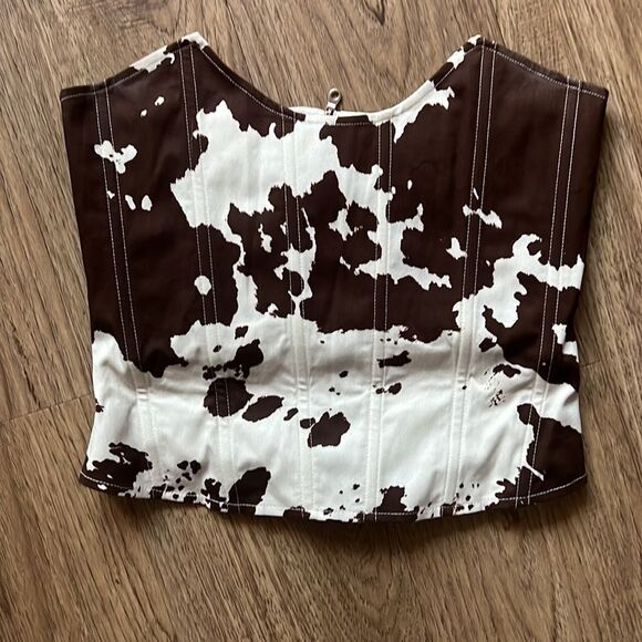 Miaou Leia Corset in Cow Print size XS Preloved - Picture 2 of 3